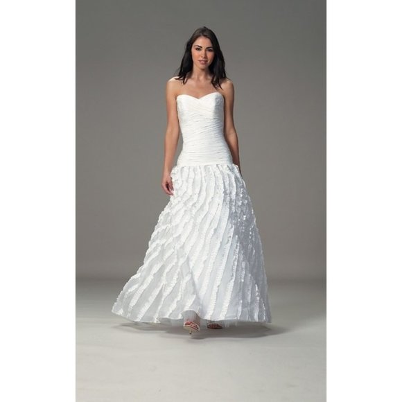 Liancarlo 4856 silk taffeta organza Wedding Gown 8 - Picture 1 of 11